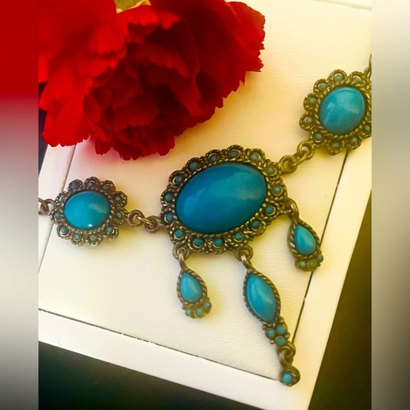 Boho Turquoise Necklace - Picture 13 of 14